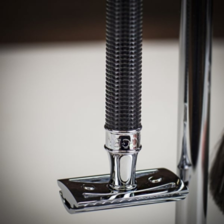 Edwin Jagger 3pc DE Safety Razor Shaving Set - Black Chrome