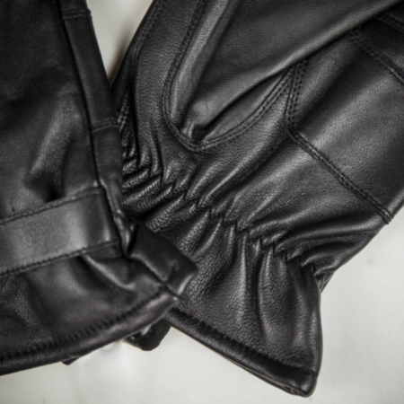 Barbour Burnished Leather Gloves - Black