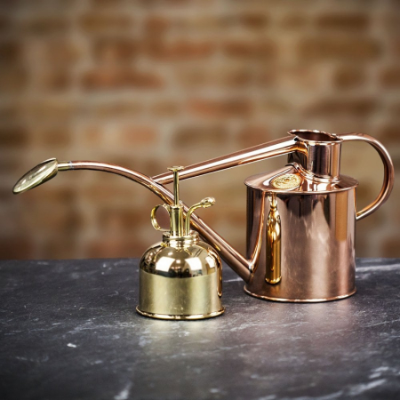 Haws Copper &amp; Brass Watering Set - 1 Litre
