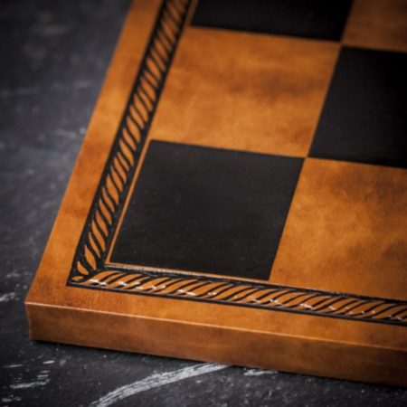 Italfama Brown Leatherette Chess Board - Large