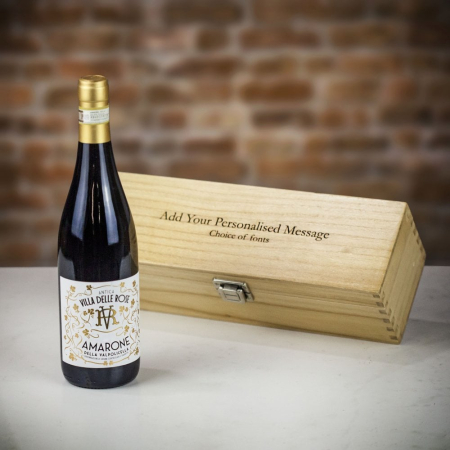 Antica Villa delle Rose Amarone  Della Valpolicella Red Wine in Personalised Wood Gift Box