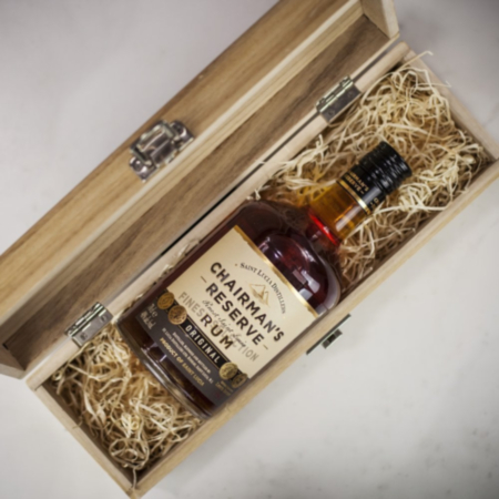 Chairman&#039;s Reserve  Rum in Personalised Wood Gift Box