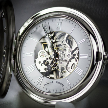 Mount Royal Skeleton Numeral Pocket Watch