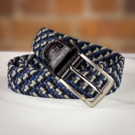 Ibex Woven Stretch Belt - Black &amp; Grey