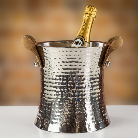 Hill Interiors Hammered Silver Plated Cooler