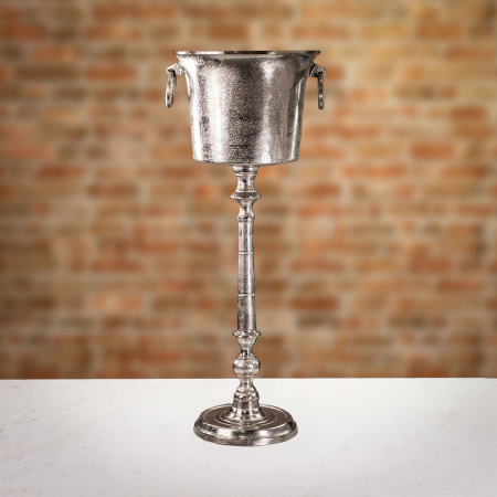 Hill Interiors Large Cast Aluminium Standing Champagne Cooler