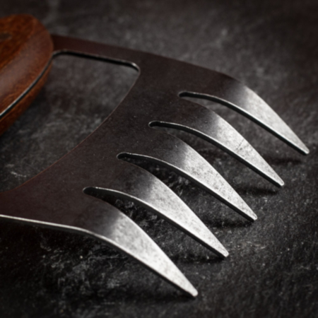 Tramontina Blackened Steel BBQ Claw with Wooden Handle
