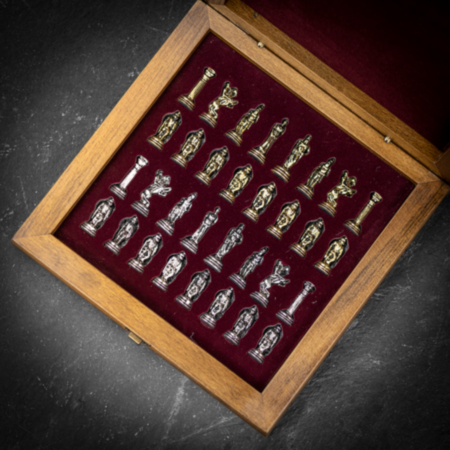 Helena Hero Chess Set 12&quot; - Walnut - Small