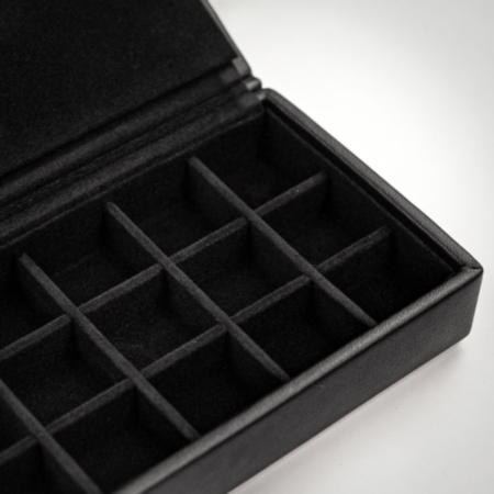 WOLF Classic 15pc Cufflink Box - Black