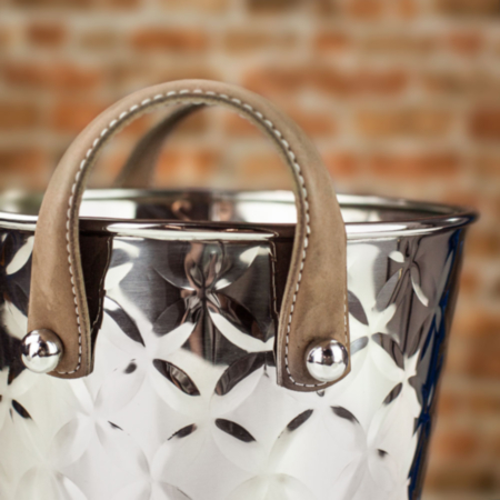 Culinary Concepts French Fleur Wine Cooler with Leather Handle
