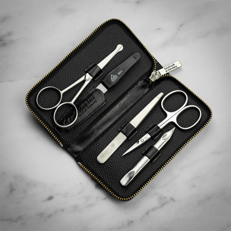 Erbe Solingen 5 Piece Zip Case Manicure Set - Black Mamba