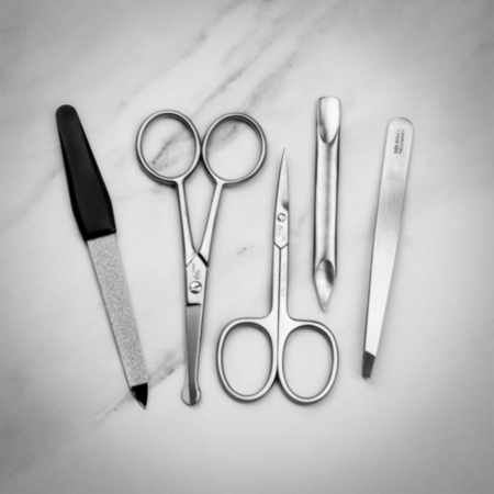 Erbe Solingen 5 Piece Zip Case Manicure Set - Black Mamba