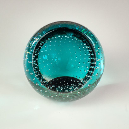 Caithness Glass Personalised Crystal Paperweight – Kingfisher Blue