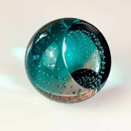 Caithness Glass Personalised Crystal Paperweight – Kingfisher Blue