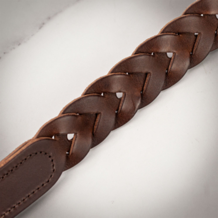 The British Belt Co. Briony Plaited Ladies Belt Brown