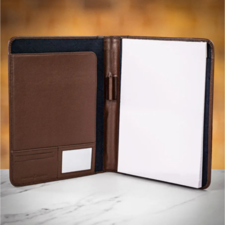 Farrar &amp; Tanner Premium Nappa Leather A4 Conference Pad Folder