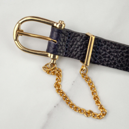 The British Belt Co. Charlie Ladies Skinny Belt Blue
