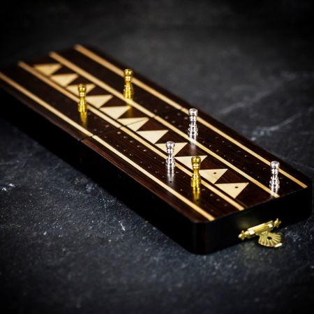 Italfama Cribbage Set in Dark Wood