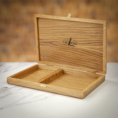 Forge de Laguiole Oak Presentation Box for 6 Knives - Warm Oak