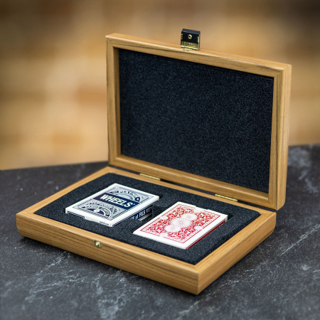 Manopoulos Playing Cards in Walnut Case