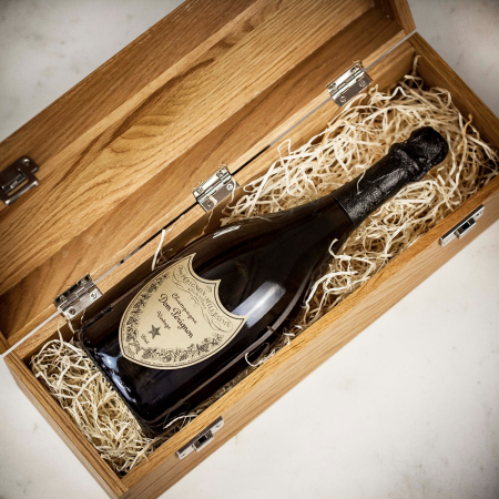 Dom Pérignon Vintage Champagne in Personalised Premium Oak Gift Box