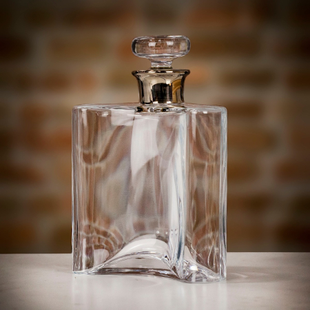 LSA International Flask Whisky Decanter with Platinum Neck - 800ml