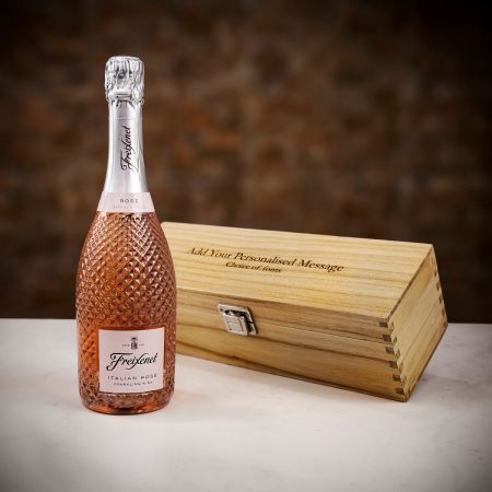 Freixenet Italian Sparkling Rose in Personalised Wood Gift Box