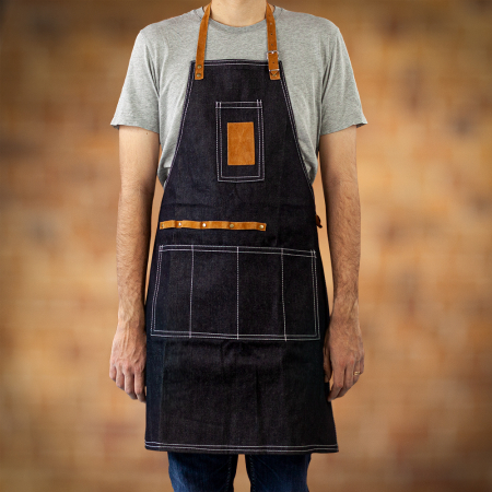 Fallen Fruits Denim Garden Apron