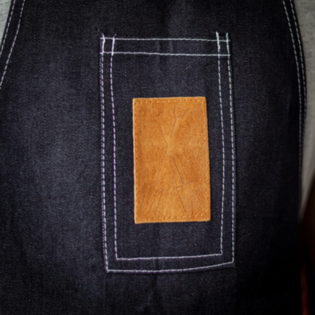 Fallen Fruits Denim Garden Apron