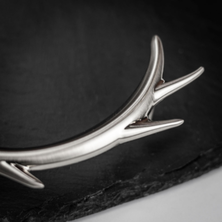 Just Slate Serving Tray with Antler Handles - Medium