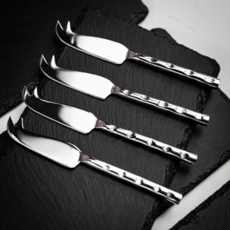 Just Slate Mini Stag Cheese Board &amp; Knife - Set of 4