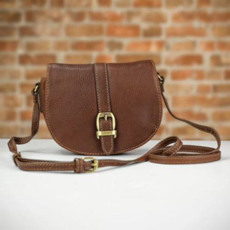 Barbour Ladies Crossbody Leather Saddle Bag