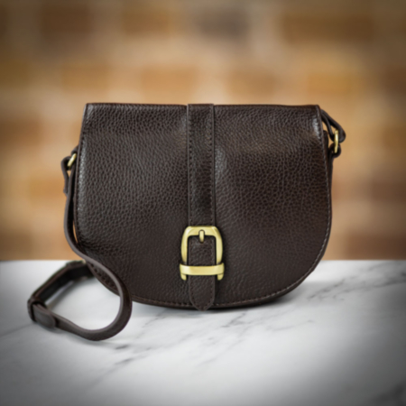 Barbour Ladies Crossbody Leather Saddle Bag