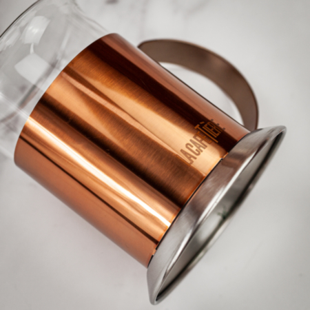 La Cafetiere Set Of Two Glass Cups - Copper