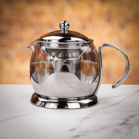 La Cafetiere Izmir Glass Filter Teapot 2 Cup Stainless