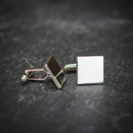Farrar &amp; Tanner Solid Sterling Silver Large Square Hinged Cufflinks