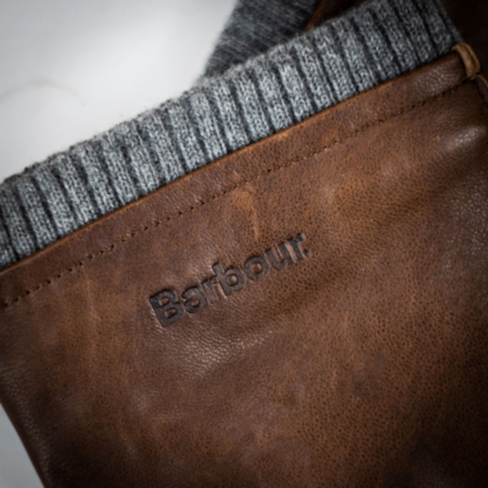 Barbour Burnished Leather Glove - Brown