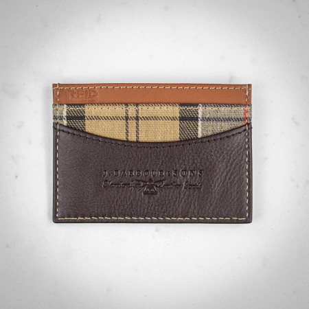 Barbour Elvington Leather Cardholder – Brown/Tan