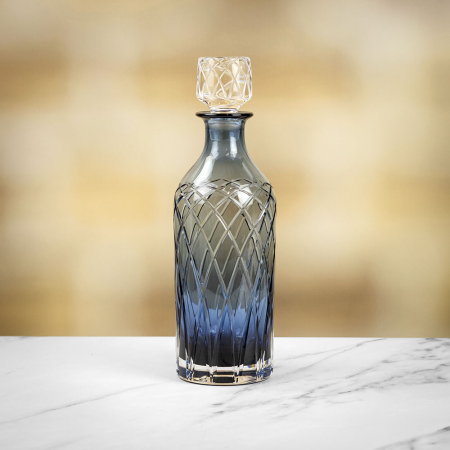 Royal Brierley Royal Brierley Harris Ink Blue Tall Spirit Decanter - 850ml