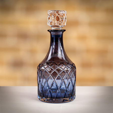 Royal Brierley Harris Ink Blue Spirit Decanter