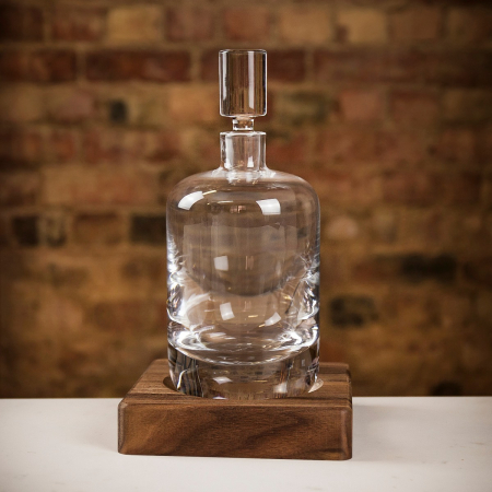 LSA International Renfrew Decanter with Walnut Base