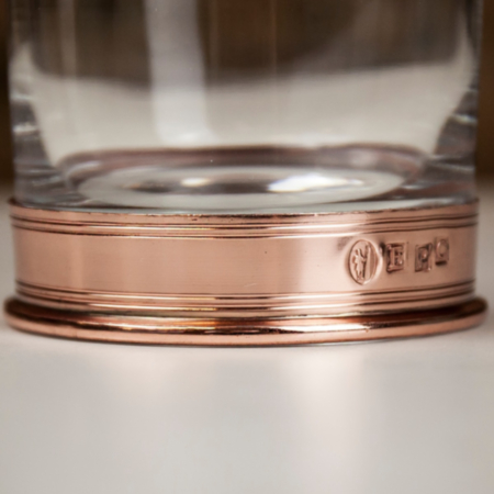 English Pewter Co Single Copper Whisky Glass Tumbler - 11oz