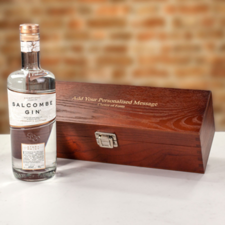 Salcombe Start Point Gin in Personalised Premium Wood Gift Box