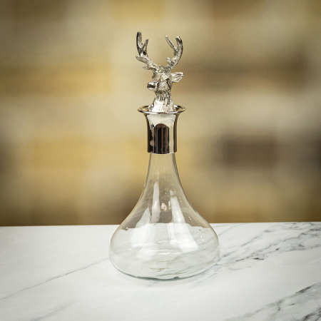 Culinary Concepts Decorative Decanter with Stag Stopper