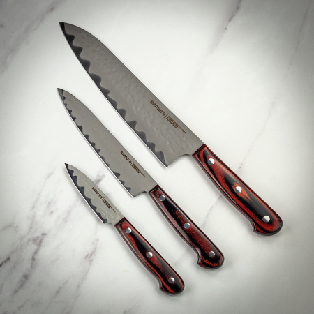 Samura Kaiju Set of 3 Knives - Chef, Utility, Paring