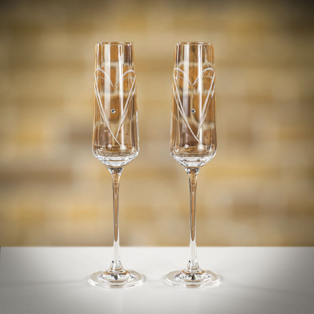 Dartington Romance Champagne Flute Pair