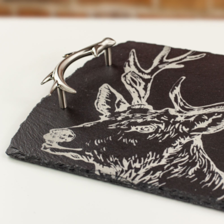 Just Slate Stag Serving Tray - Medium 
