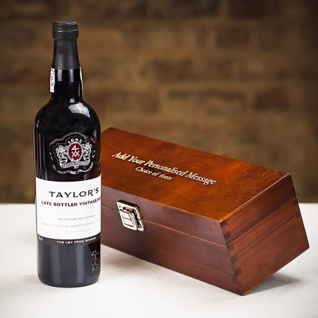 Taylor&#039;s Late Bottled Vintage Port in Personalised Premium Wood Gift Box