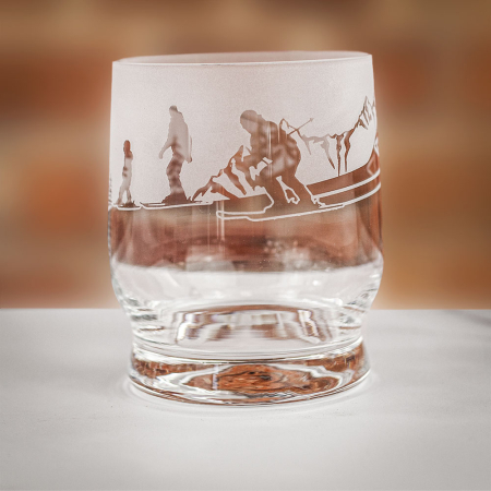 Dartington Aspect Glass Tumbler - Skiing