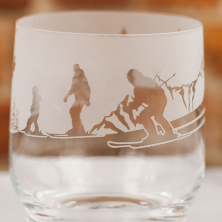 Dartington Aspect Glass Tumbler - Skiing